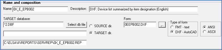 Figure 1349:  The Name and composition section of the Settings 1 tab