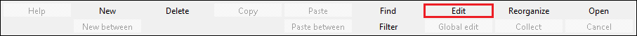 Figure 76:  The "Edit" button in the toolbar