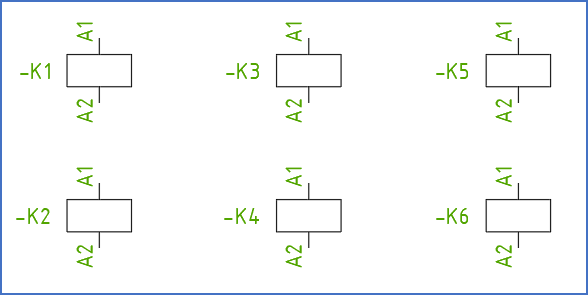 Figure 393:  This is column-wise numbering when "Row-wise numbering" has been deactivated.