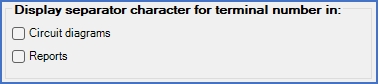 Figure 455:  The "Always use terminal number separator in" section