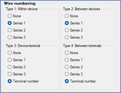 Figure 475:  The "Wire numbering" section