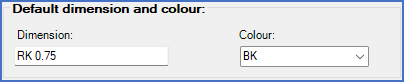 Figure 494:  The "Default dimension and colour" section