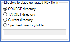 Figure 975:  The "Directory to place generated PDF file in" section