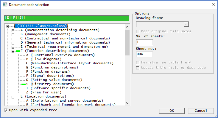 Figure 627:  Here, three document codes have been selected.