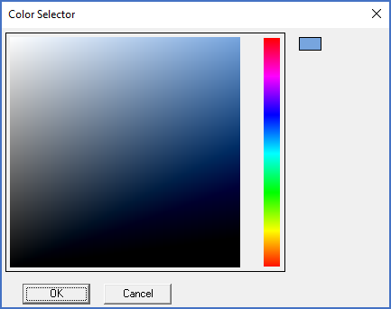 Figure 712:  The Colour Selectordialogue box used to select colours for the Drawing Manager