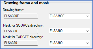 Figure 695:  Drawing frame and masks in the project parameters