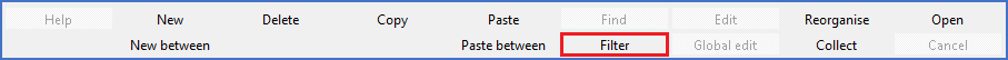 Figure 540:  The "Filter" command in the toolbar