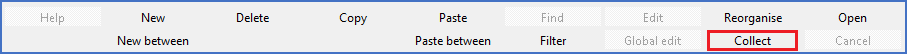 Figure 647:  The "Collect" command in the toolbar