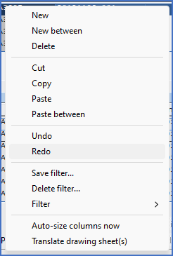 Figure 553:  The "Redo" command in the context menu of the survey