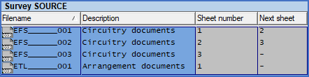 Figure 578:  Example of sheet numbering in the Drawing Manager