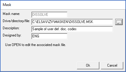 Figure 589:  A mask named "DISSOLVE" refers to a mask file named "DISSOLVE.MSK" in the example.