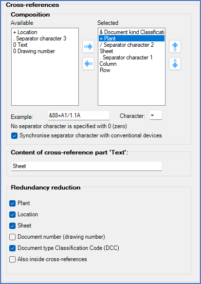 Figure 596:  Cross-reference composition and redundancy reduction