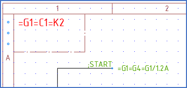 Figure 611:  When the second end is correctly defined, the first end will get its cross-reference automatically.