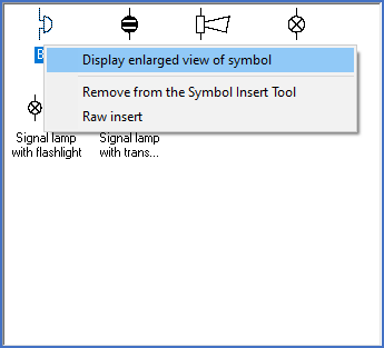 Figure 1183:  The context menu in the Symbol Insert Tool