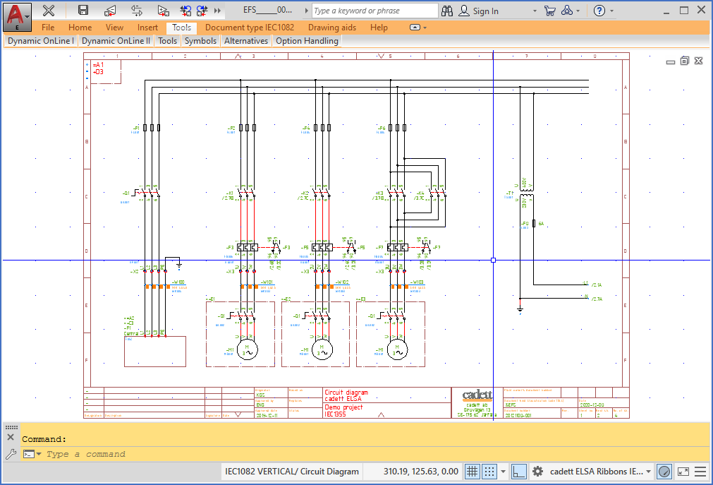 Figure 1092:  With the Symbol Insert Tool out of the way, almost the entire screen is available for the drawing area.