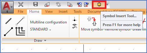 Figure 1168:  The Symbol Insert Tool... command in the Quick Access Toolbar