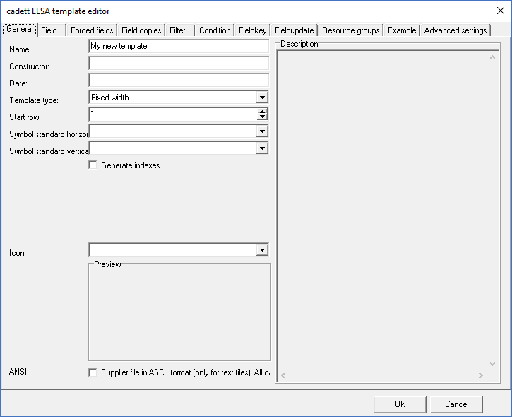 Figure 1449:  The "Template editor" as it is displayed when creating a new template from scratch