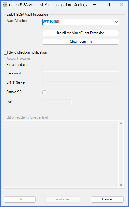 Figure 103:  The Autodesk Vault Settings dialogue box