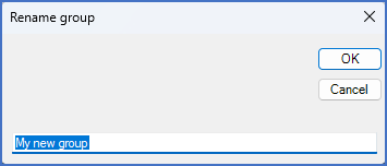 Figure 108:  A group name is edited.