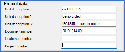 Figure 267:  The "Project data" section