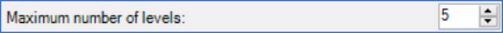 Figure 377:  The "maximum number of levels" parameter