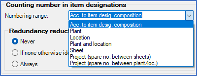 Figure 386:  Setting the "Numbering range"