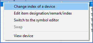 Figure 1262:  The "Change index of a device" command in the context menu