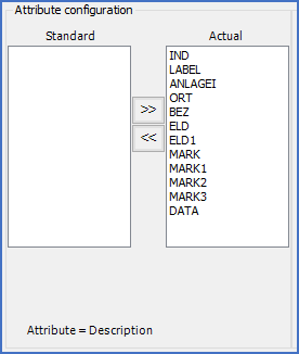 Figure 782: The "Attirbute configuration" section of the "Symbol data" dialogue