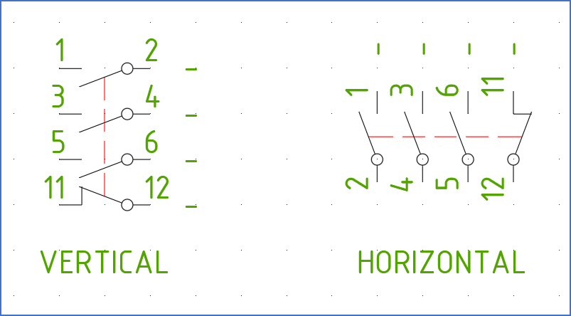 Figure 854: Examples of a vertical and a horizontal contact mirror for reference