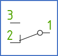 Figure 811: The sequence for connection point numbers in a change-over contact