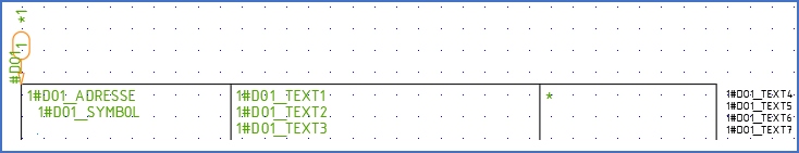 Figure 873: This is a horizontal digital output, 1 connection point, with graphics. The arrow points at the position of the cross-reference, which needs to be adjusted here.