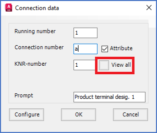 Figure 838: If you click the "View all" button shown here, a list of already used KNR numbers will be displayed.