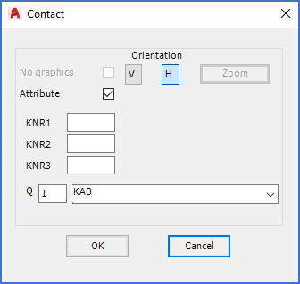 Figure 876: Entering the "Contact" dialogue box when creating a new cable core