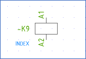 Figure 896: A typical main symbol, the "SREL5" from resource category "K" in the standard IEC1082 symbol library