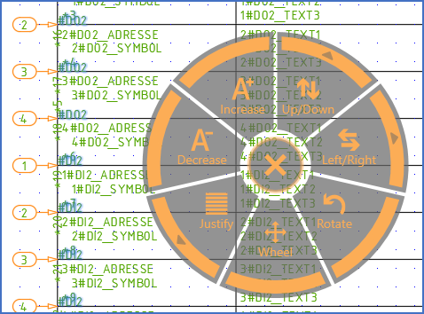 Figure 934: The cross-references have been rotated using the "Attribute adjustment tool".