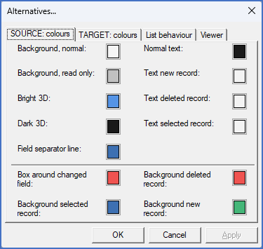 Figure 710:  The dialogue box that is used to control user preferences