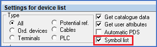 Figure 1323:  The "Symbol list" check-box