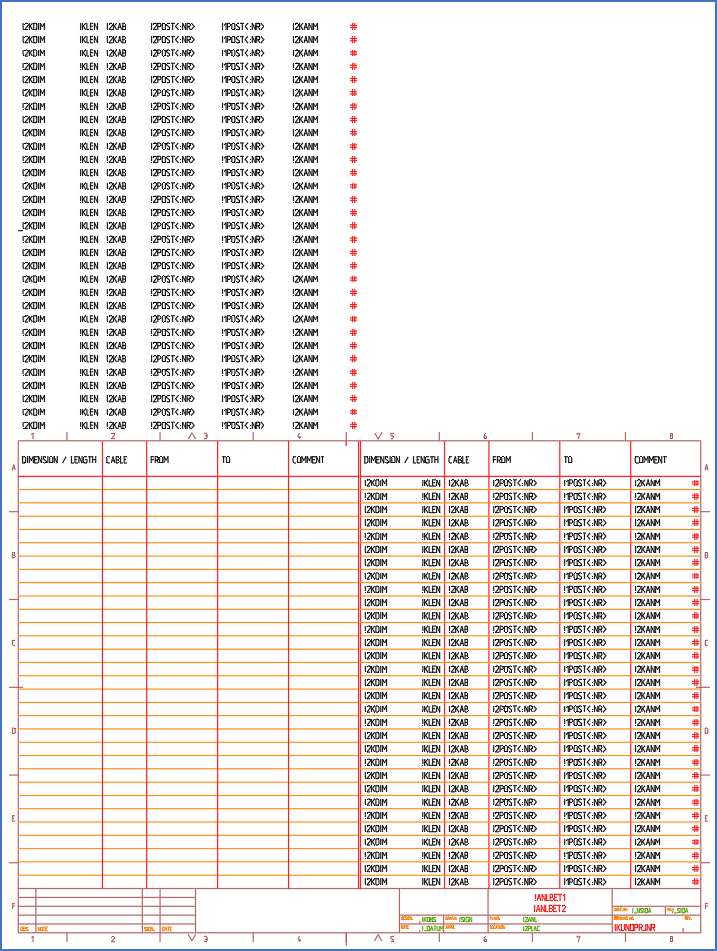 Figure 1262:  By moving the variables of the first table upwards before preparing the form, a more logic sequence is accomplished. Please do not forget to move the variables back to their original positions afterwards.