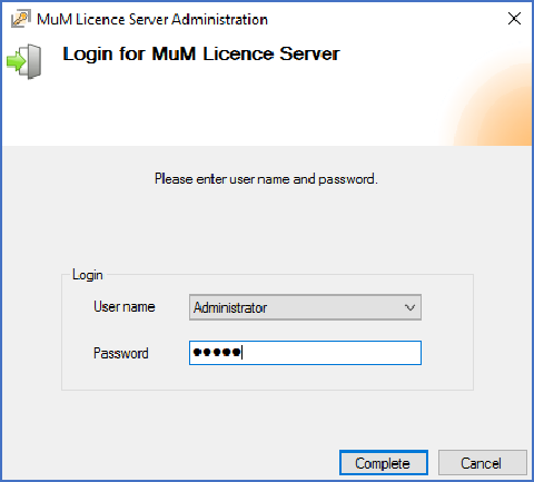 Figure 2557: &nbsp;Enter username and password. Then click "Complete".