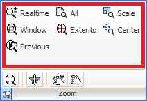 Figure 774: &nbsp;Directly visible commands in the "Zoom" panel