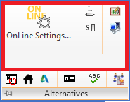 Figure 820: &nbsp;Directly visible commands in the Alternatives panel