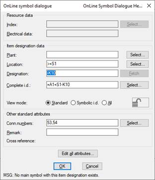 Figure 1686:  You will get a default mirror booking directly (53,54 in this case), in the same way as within a conventional project.