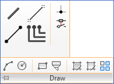 Figure 727:  The “Draw” panel after sliding it out.