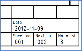 Figure 310: Title field where "Pad sheet number with zeroes" is activated.