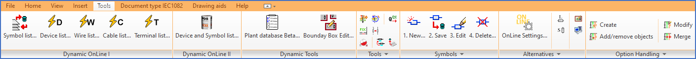 Figure 742:  The "Tools" tab, containing a total of 5 panels