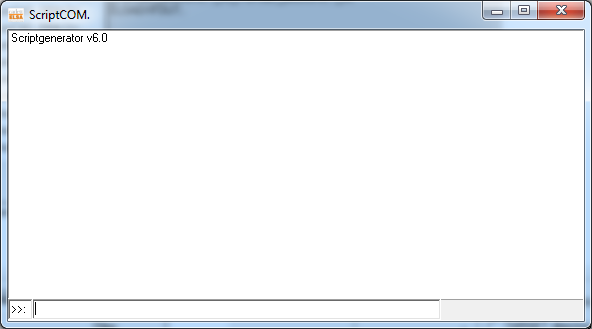 Figure 1375:  The ScriptCOM command window as it is displayed when you enter it