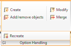 Figure 1694:  The Option Handling Ribbon Menu panel.