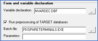 Figure 1409:  Pre-processing for spare terminals is defined like shown here.