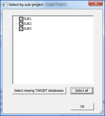 Figure 1339:  The sub-project selection dialogue box.