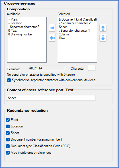 Figure 583:  Cross-reference composition and redundancy reduction